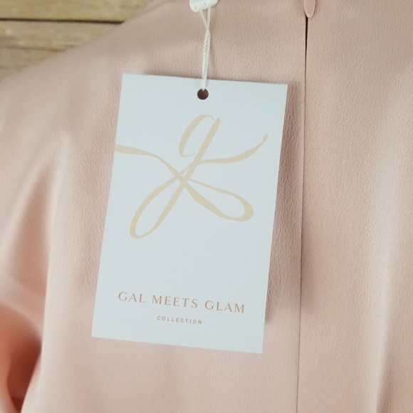 Gal Meets Glam Debbie Dusty Rose Satin Dress - Picture 5 of 8